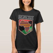 Africa Map Kente Black Pride African American Afro Tシャツ (正面)