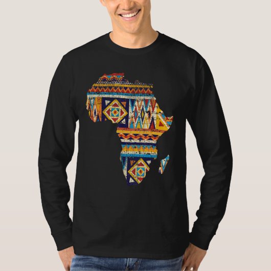 Africa Map Kente Cloth Kwanzaa Men Women African G Tシャツ (正面)