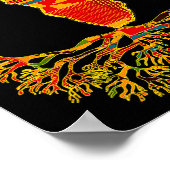 Africa Map Traditional Kente Cloth African Roots C ポスター (角)