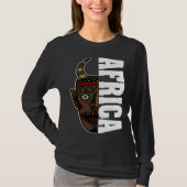 Africa Mask African Afro History Reggae Melanin Tシャツ (正面)