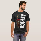 Africa Mask African Afro History Reggae Melanin Tシャツ (正面フル)