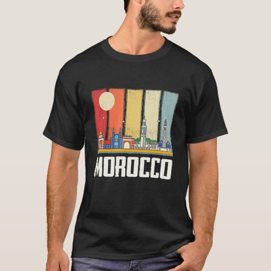 Africa Morocco Skyline Moroccans African Souvenir  Tシャツ (正面)