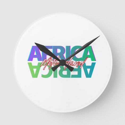 AFRICA: Motherland - Wall Clock ラウンド壁時計 (正面)