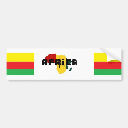 africa rasta バンパーステッカー (正面)