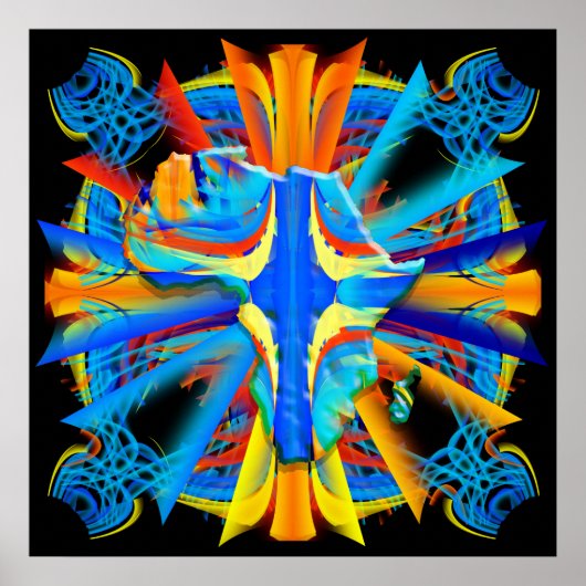 Africa Rising Africa Artwork revolution print ポスター (正面)