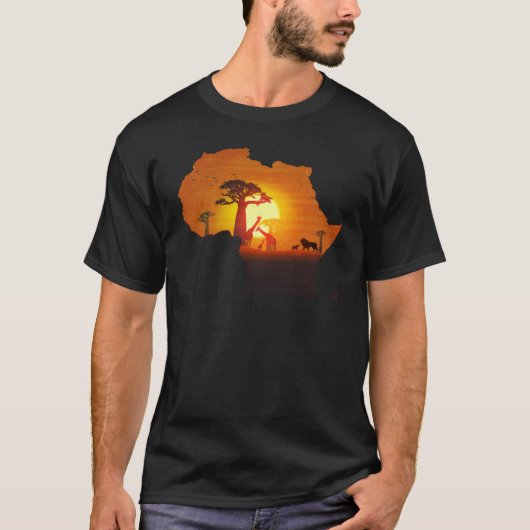 Africa Savannah Continent Lion African King Cradle Tシャツ (正面)