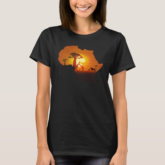 Africa Savannah Continent Lion African King Cradle Tシャツ (正面)