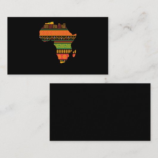 Africa Silhouette Black Afro Pride African 名刺 (正面/裏面)