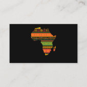 Africa Silhouette Black Afro Pride African 名刺 (正面)