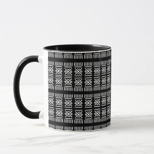 Africa_TicTacToe_Black_Coffee Mug マグカップ (左)