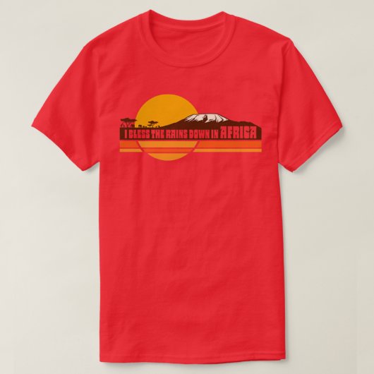 AFRICA Toto Iアフリ賛美カの雨が降る様子 Tシャツ (デザイン正面)