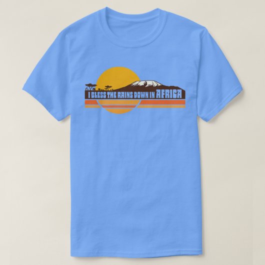 AFRICA Toto Iアフリ賛美カの雨が降る様子 Tシャツ (デザイン正面)