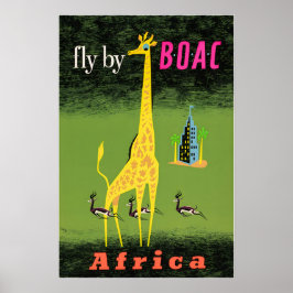 Africa Travel Poster African Art BOAC Print  ポスター