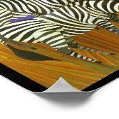 Africa Travel Posters Zebras ポスター (角)