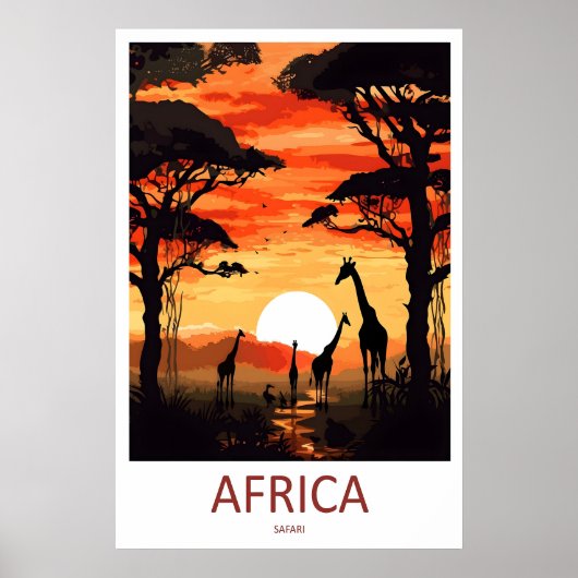 Africa Travel Print Wall Art Africa Wall Hanging ポスター (正面)