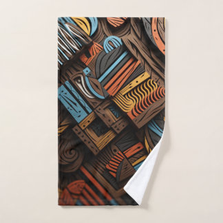 Africain Mosaïque : Tissage de Couleurs  ハンドタオル