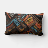 Africain Mosaïque : Tissage de Couleurs  ランバークッション (裏面)