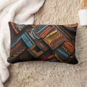 Africain Mosaïque : Tissage de Couleurs ランバークッション (ブランケット)