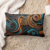 Africain Vortex : Harmonie des Spirales Ethniques ランバークッション (ブランケット)