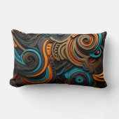 Africain Vortex : Harmonie des Spirales Ethniques ランバークッション (正面)