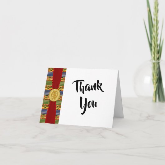 African 結婚 Kente K84結婚's Thank You ノートカード (正面)