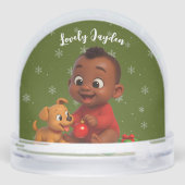 African American Baby Boy First Christmas - Gnomes (裏面)