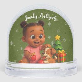 African American Baby Girl First Christmas - Gnome