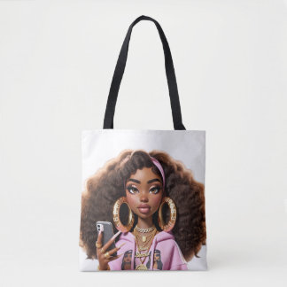 African American Baddie ,Beautiful girl Tote トートバッグ