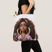 African American Baddie ,Beautiful girl Tote トートバッグ (クローズアップ)