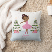 African American Ballerina Christmas Ornaments クッション (ブランケット)