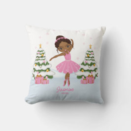 African American Ballerina Christmas Ornaments クッション