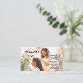 African-American Black Hairstylist Natural Hair 名刺 (スタンド正面)