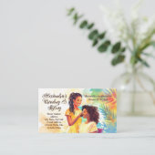 African-American Black Hairstylist Salon Braiding 名刺 (スタンド正面)