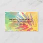 African-American Black Hairstylist Salon Braiding 名刺 (裏面)