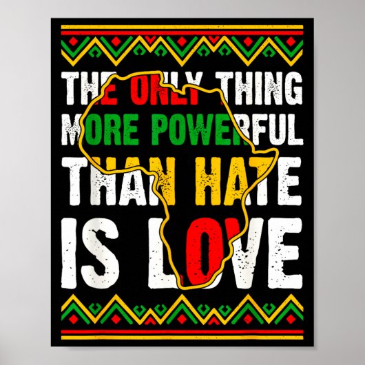 African american black pride afro love greater tha ポスター (正面)