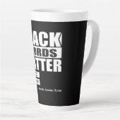 African American Black words matter カフェラテマグ (右アングル)