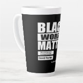 African American Black words matter カフェラテマグ (左アングル)