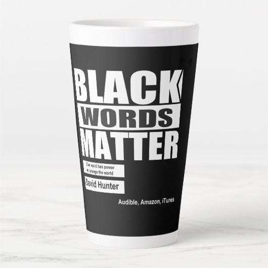 African American Black words matter カフェラテマグ (正面)