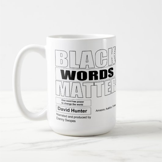 African American Black words matter コーヒーマグカップ (左)