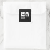 African American Black words matter スクエアシール (バッグ)