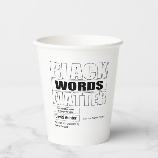 African American Black words matter 紙コップ (正面)