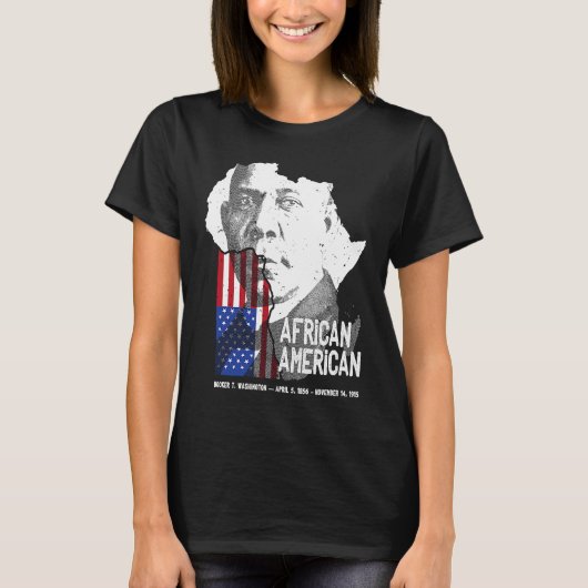 African American Booker T Washington Black History Tシャツ (正面)