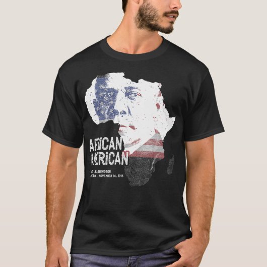 African American Booker T Washington Black History Tシャツ (正面)