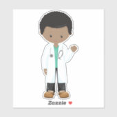 African American Boy、Doctor、Lab Coat、Medicine シール (シート)