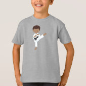 African American Boy, Karate Boy, Black Belt, Kata Tシャツ (正面)
