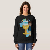 African American Boys First Communion Black Boy Cr スウェットシャツ (正面フル)