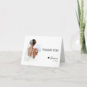 African American Bridal Shower Heart サンキューカード (正面)