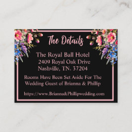 African-American Bride and Groom Moonlight エンクロージャーカード