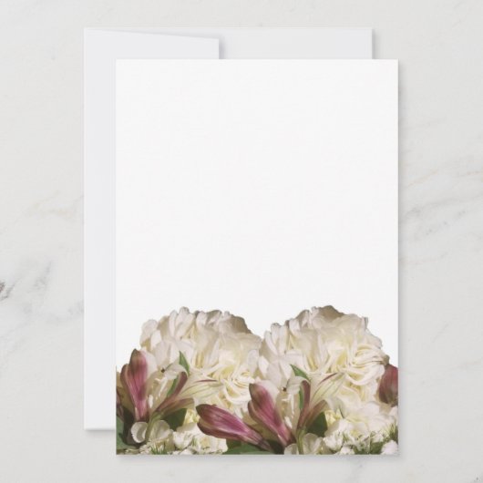 African American Bride & Groom White Wedding  招待状 (裏面)