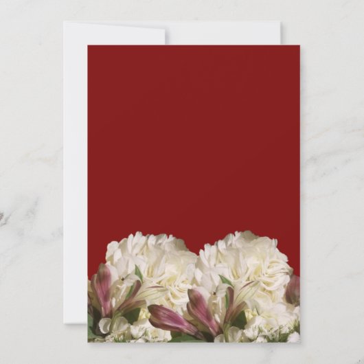 African American Bride & Groom White Wedding  招待状 (裏面)